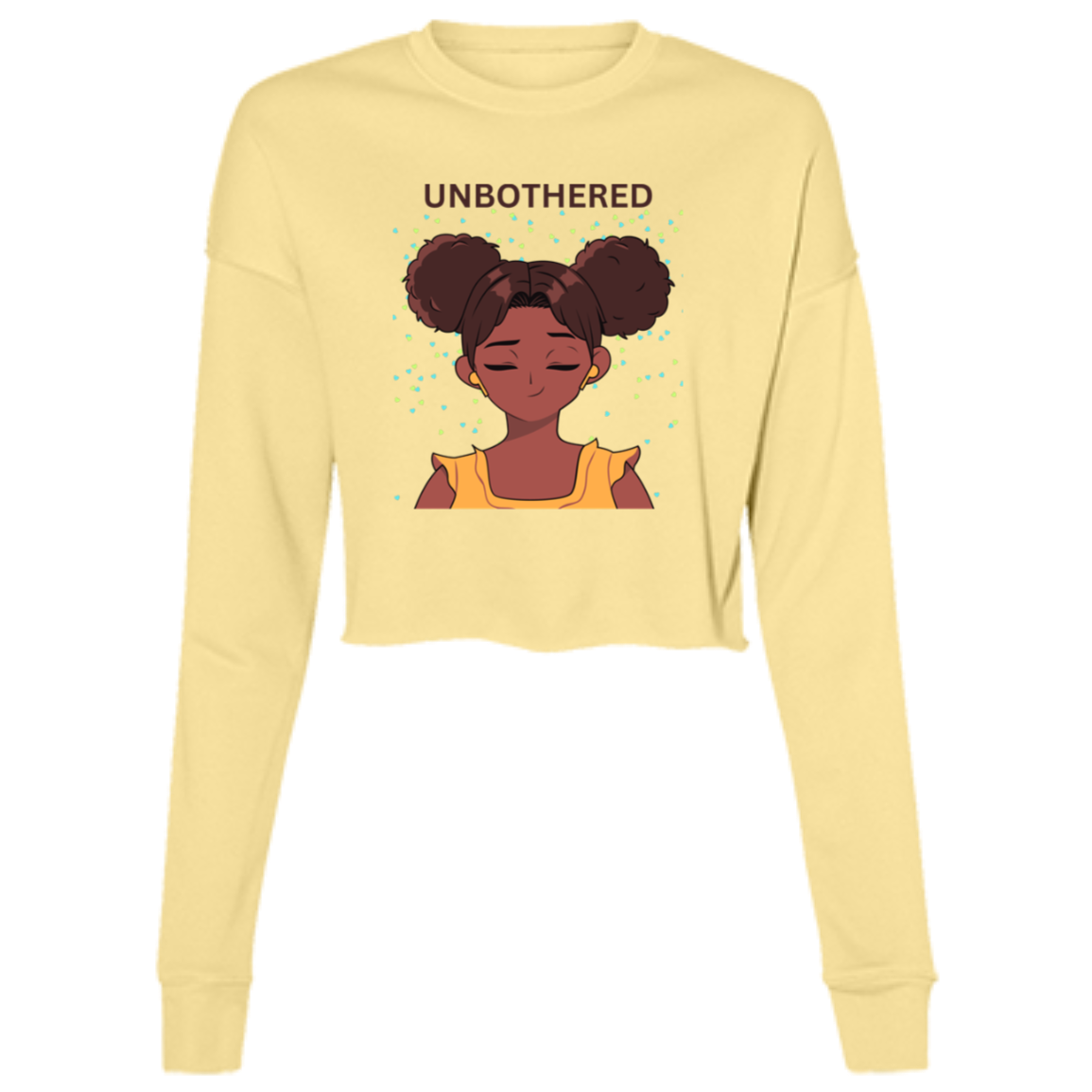 UNBOTHERED - Ladies' Cropped Fleece Crew