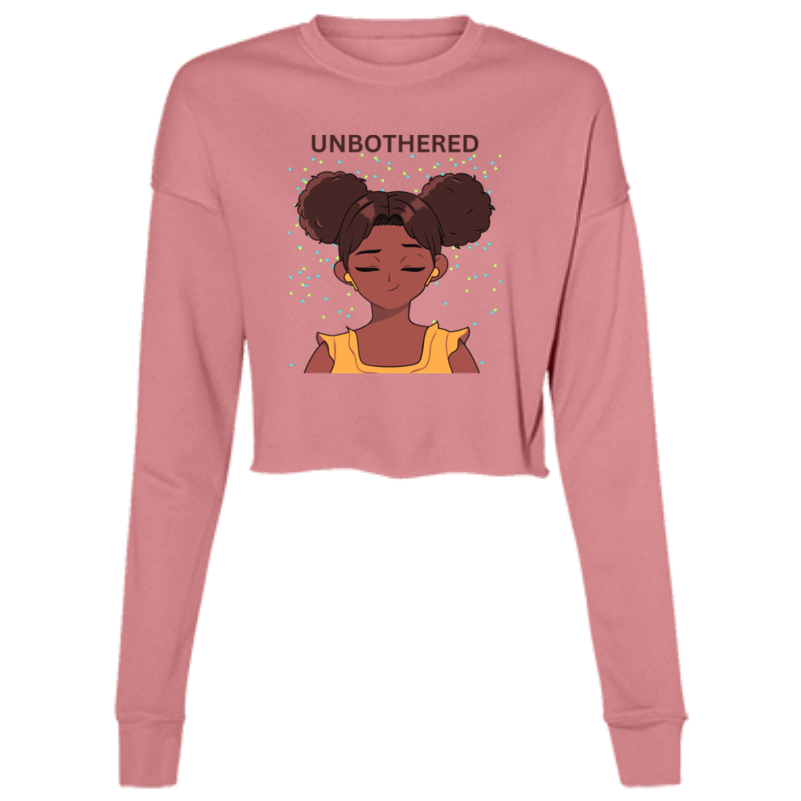UNBOTHERED - Ladies' Cropped Fleece Crew