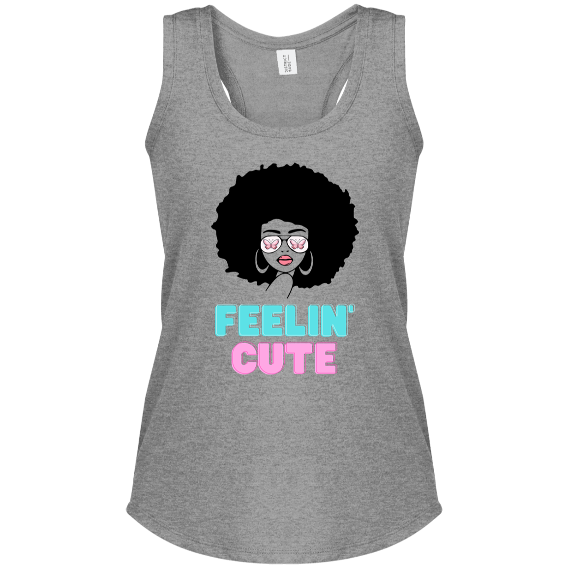 "Feelin' Cute" Women's Perfect Tri Racerback Tank