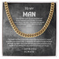 To My Man "Love You Always" Cuban Link Chain