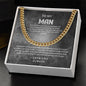 To My Man "Love You Always" Cuban Link Chain