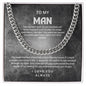To My Man "Love You Always" Cuban Link Chain