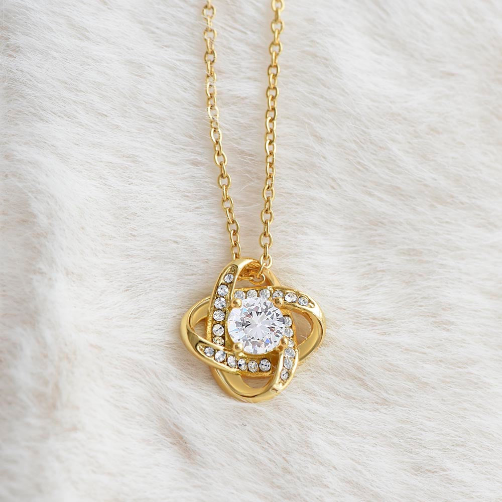 "Parents Heart and Joy" Love Knot Necklace