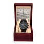 Black Chronograph "Time Stopped for a Moment" Watch