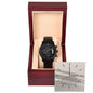 Black Chronograph "Time Stopped for a Moment" Watch