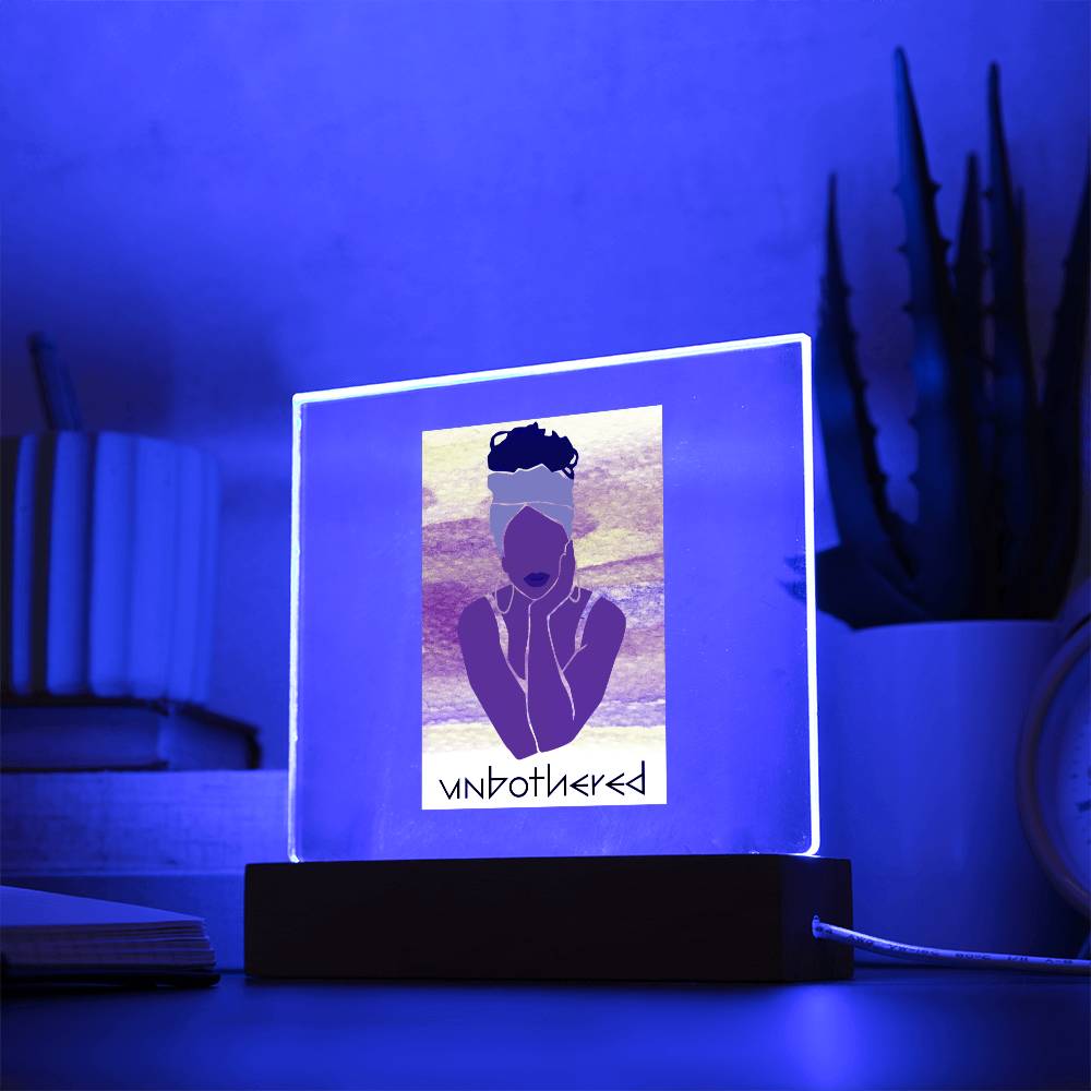 "Unbothered" Acrylic Square Plaque