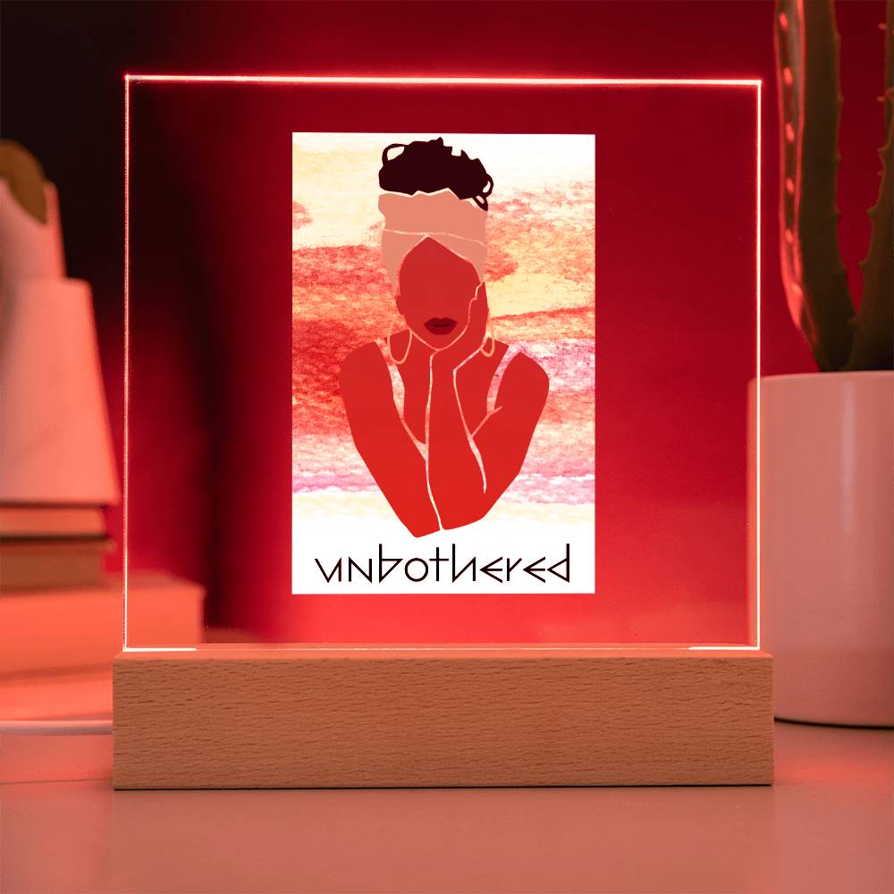 "Unbothered" Acrylic Square Plaque