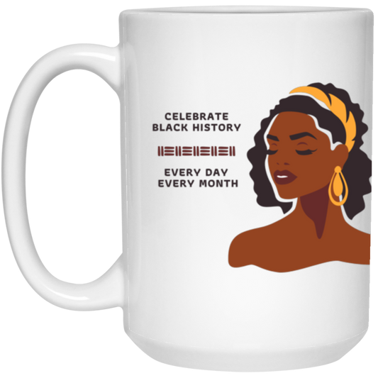 "Celebrate Black History" 15oz White Mug