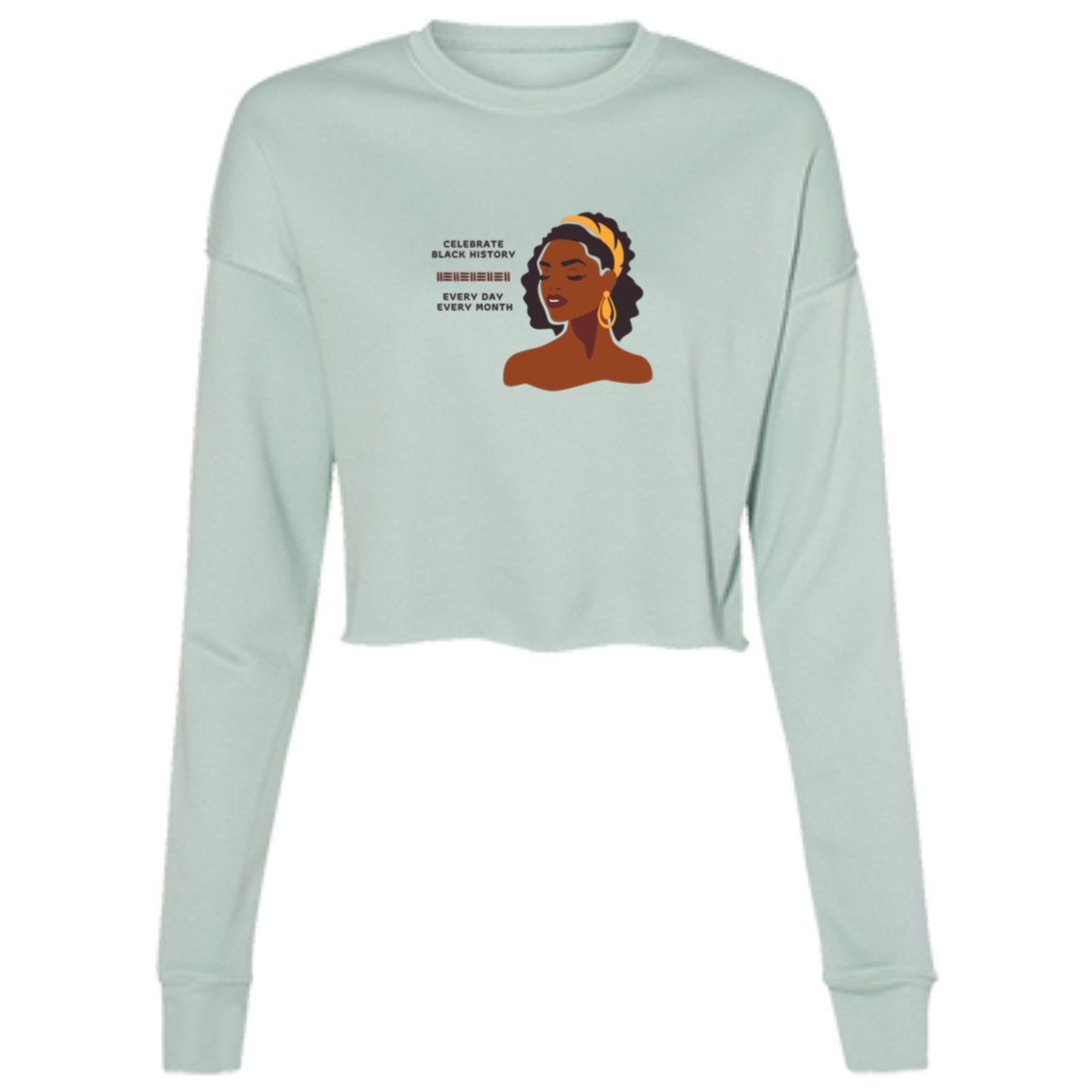 "Celebrate Black History" Ladies' Cropped Fleece Crew