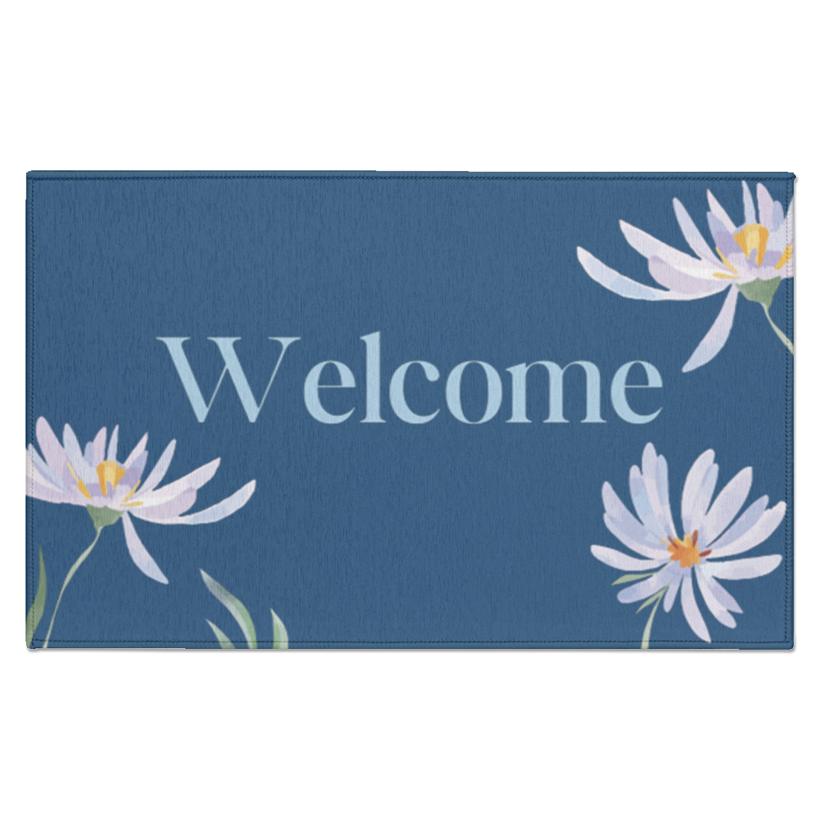 Indoor Doormat "Welcome" with Daisies