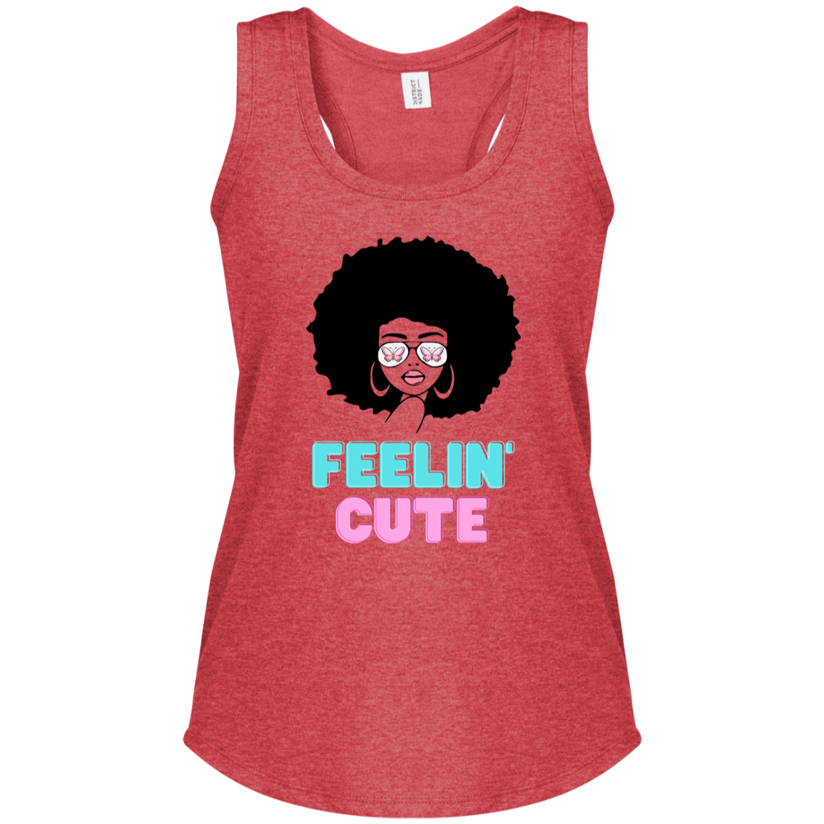 "Feelin' Cute" Women's Perfect Tri Racerback Tank