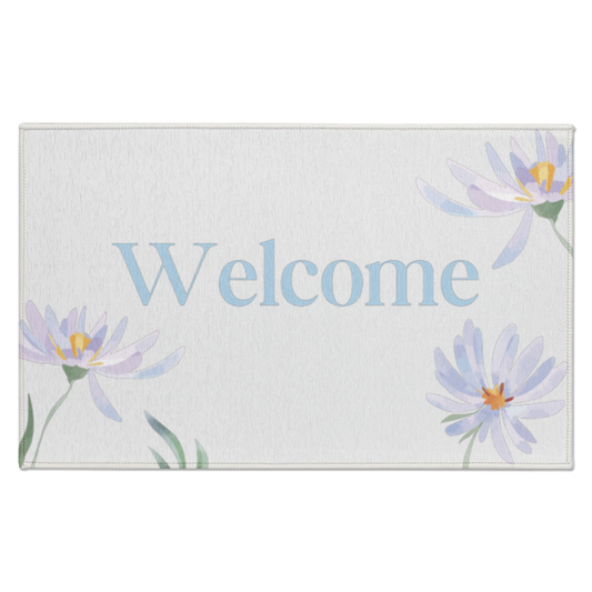 Indoor Doormat "Welcome" with Daisies