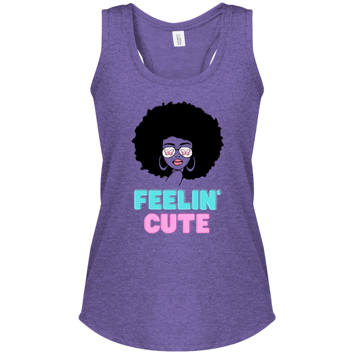 "Feelin' Cute" Women's Perfect Tri Racerback Tank