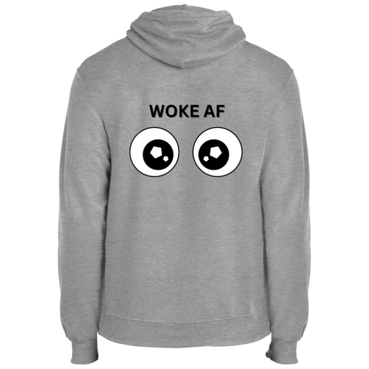 7.8 oz. "Woke AF" Fleece Pullover Hoodie