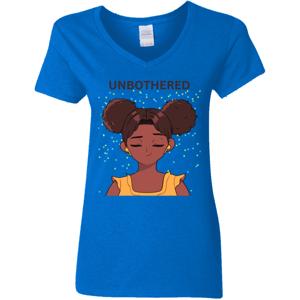 UNBOTHERED - Ladies' 5.3 oz. V-Neck T-Shirt