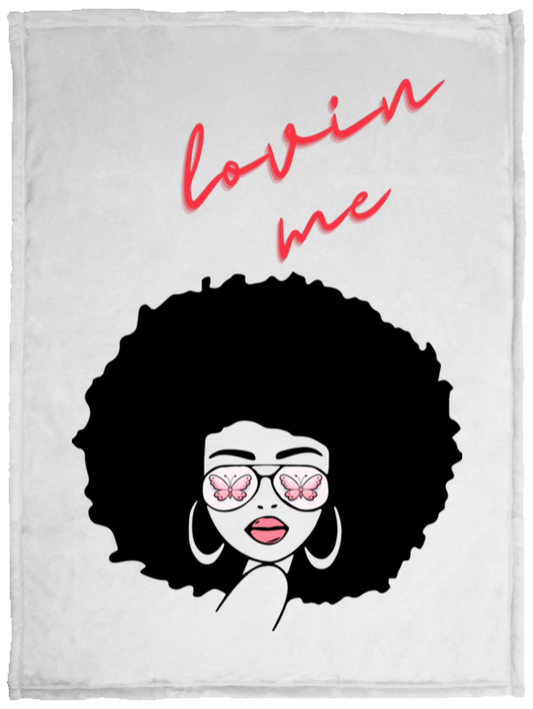 "Lovin Me" Cozy Plush Fleece Blanket - 30x40