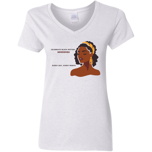 Ladies' 5.3 oz. V-Neck T-Shirt
