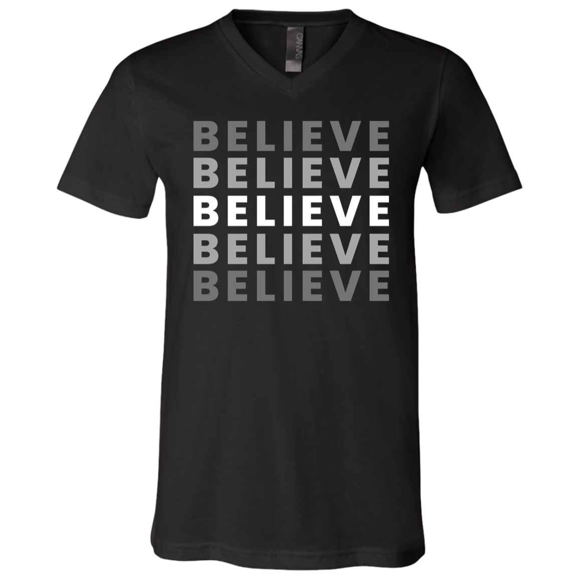 "Believe"  Unisex Jersey SS V-Neck T-Shirt