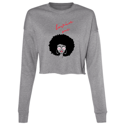 "Lovin Me" Ladies' Cropped Fleece Crew