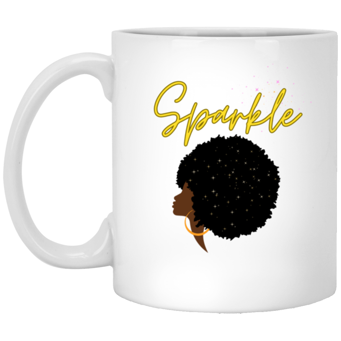 "Sparkle" 11oz White Mug