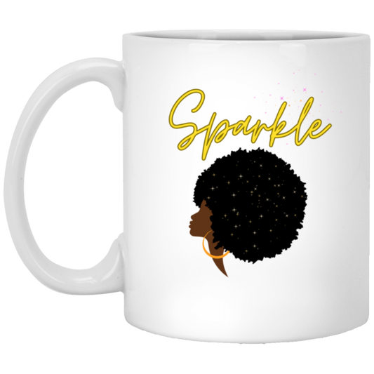 "Sparkle" 11oz White Mug