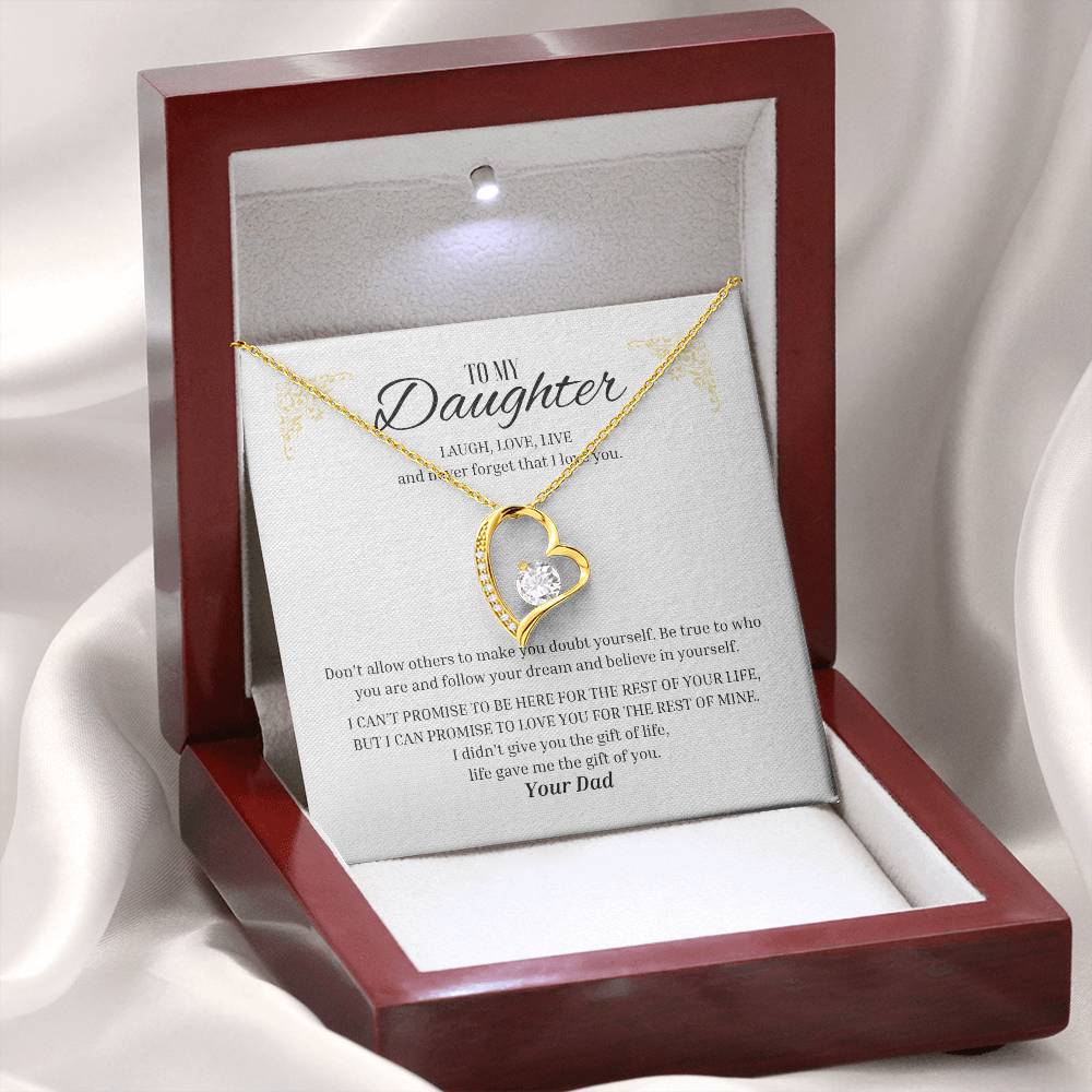 Forever Love "Laugh, Love, Live - From Dad" Necklace