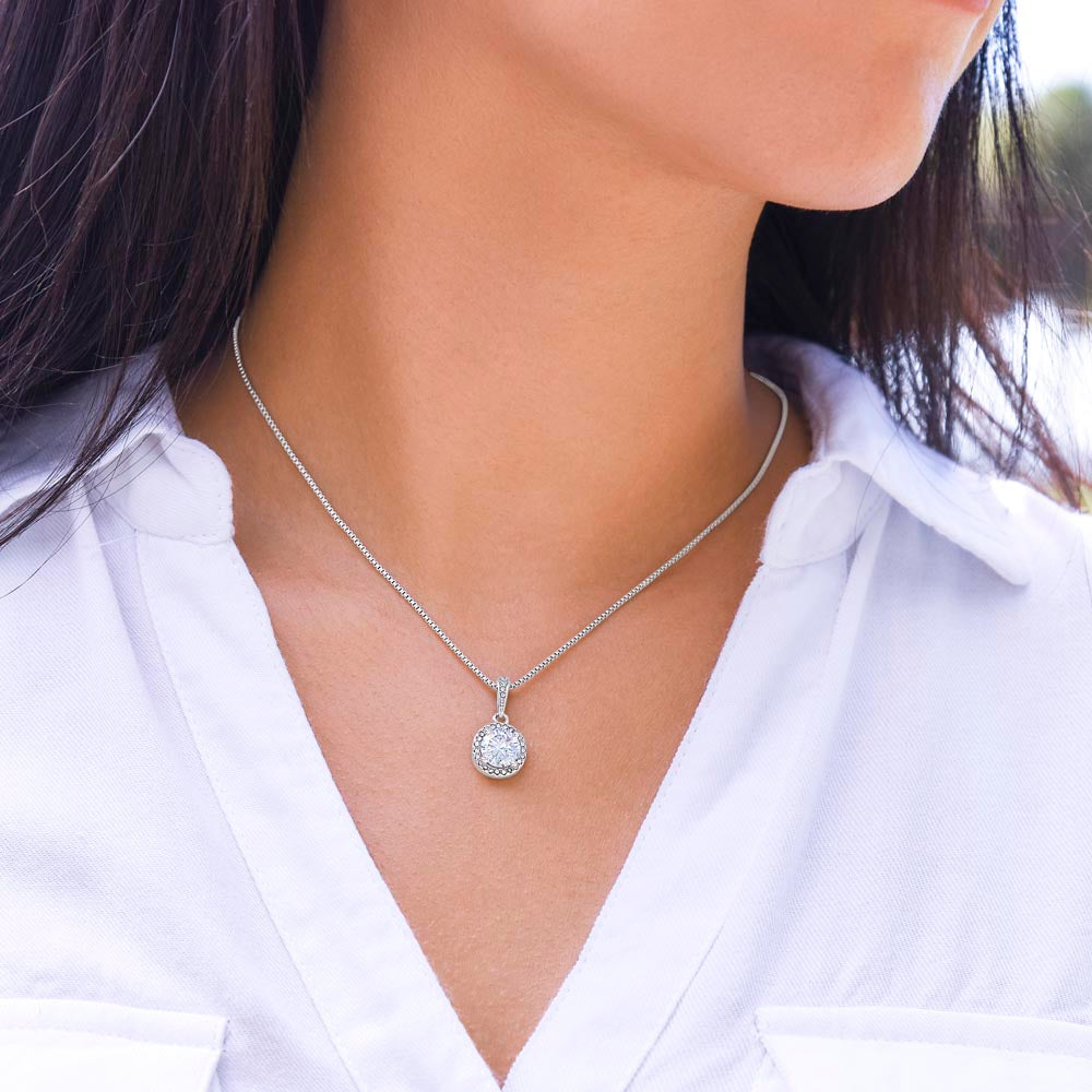 Eternal Hope Necklace – Cushion Cut CZ Crystal Pendant, Elegant & Timeless Gift for Her