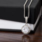 Eternal Hope Necklace – Cushion Cut CZ Crystal Pendant, Elegant & Timeless Gift for Her