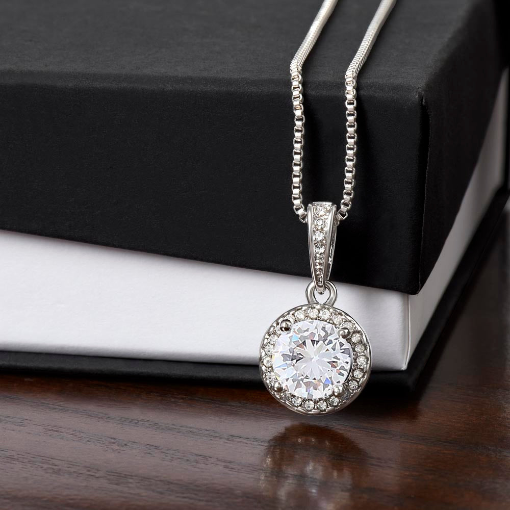 Eternal Hope Necklace – Cushion Cut CZ Crystal Pendant, Elegant & Timeless Gift for Her