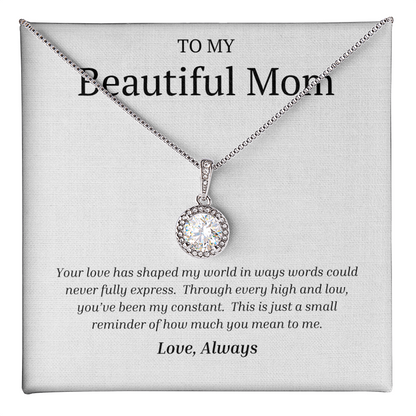 Eternal Hope Necklace – Cushion Cut CZ Crystal Pendant, Elegant & Timeless Gift for Her