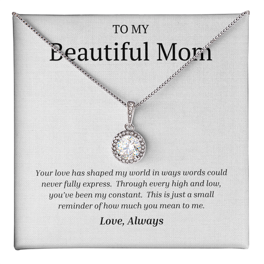 Eternal Hope Necklace – Cushion Cut CZ Crystal Pendant, Elegant & Timeless Gift for Her