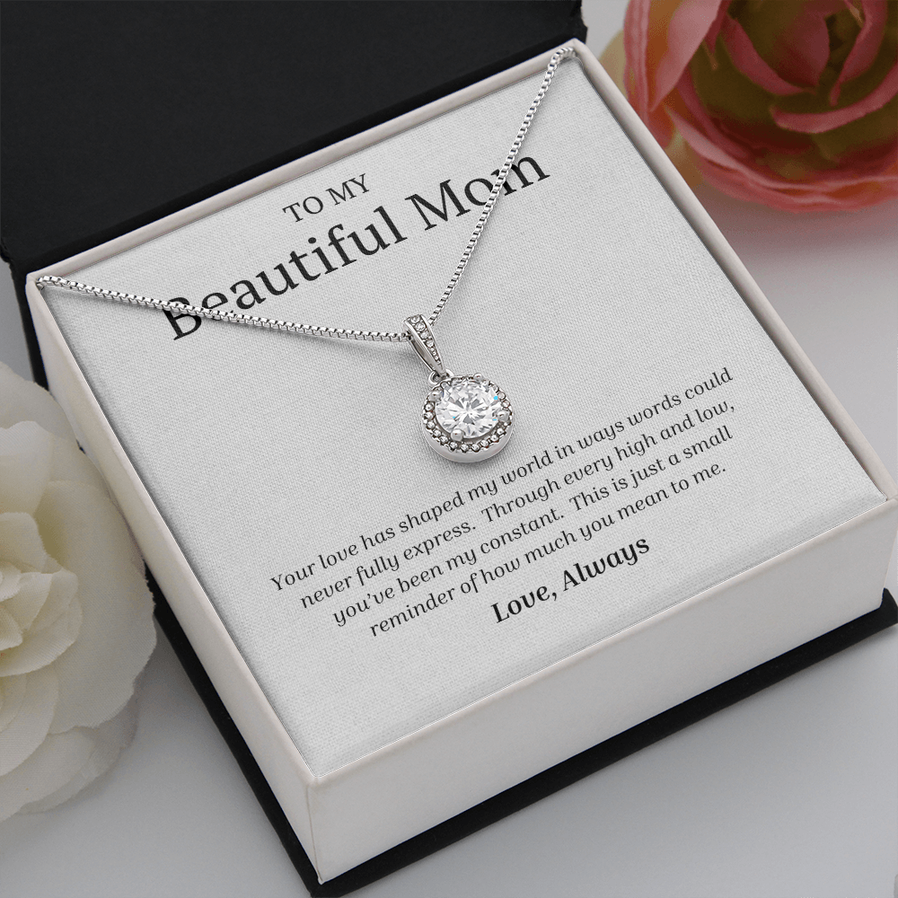 Eternal Hope Necklace – Cushion Cut CZ Crystal Pendant, Elegant & Timeless Gift for Her