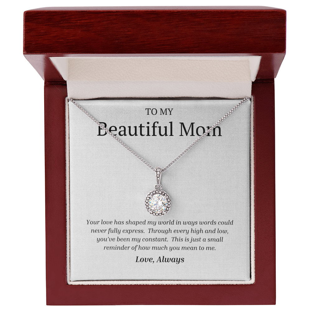Eternal Hope Necklace – Cushion Cut CZ Crystal Pendant, Elegant & Timeless Gift for Her