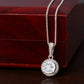 Eternal Hope Necklace – Cushion Cut CZ Crystal Pendant, Elegant & Timeless Gift for Her