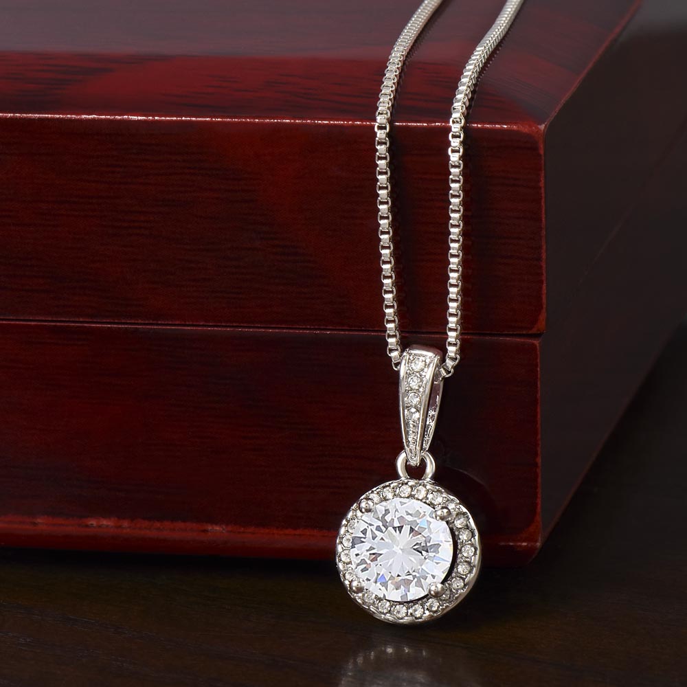 Eternal Hope Necklace – Cushion Cut CZ Crystal Pendant, Elegant & Timeless Gift for Her