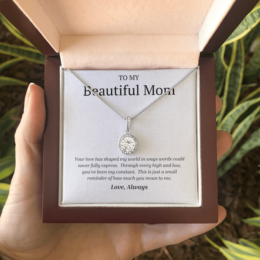 Eternal Hope Necklace – Cushion Cut CZ Crystal Pendant, Elegant & Timeless Gift for Her