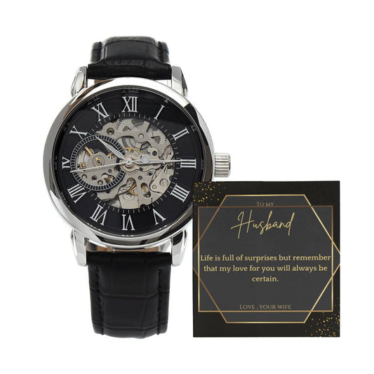 Men's Openwork "Wife's Love Statement" Watch