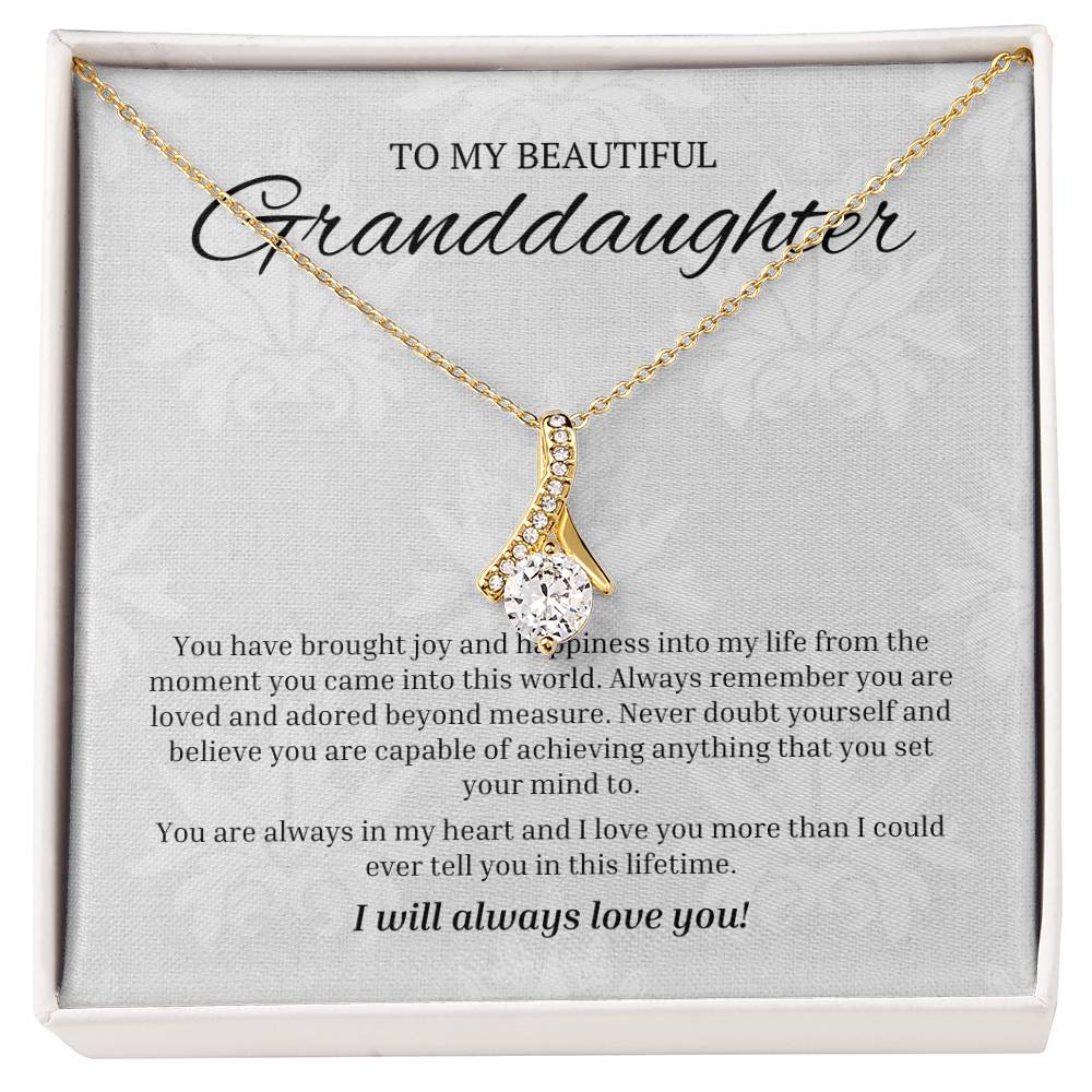 "To My Beautiful Granddaughter" Alluring Necklace