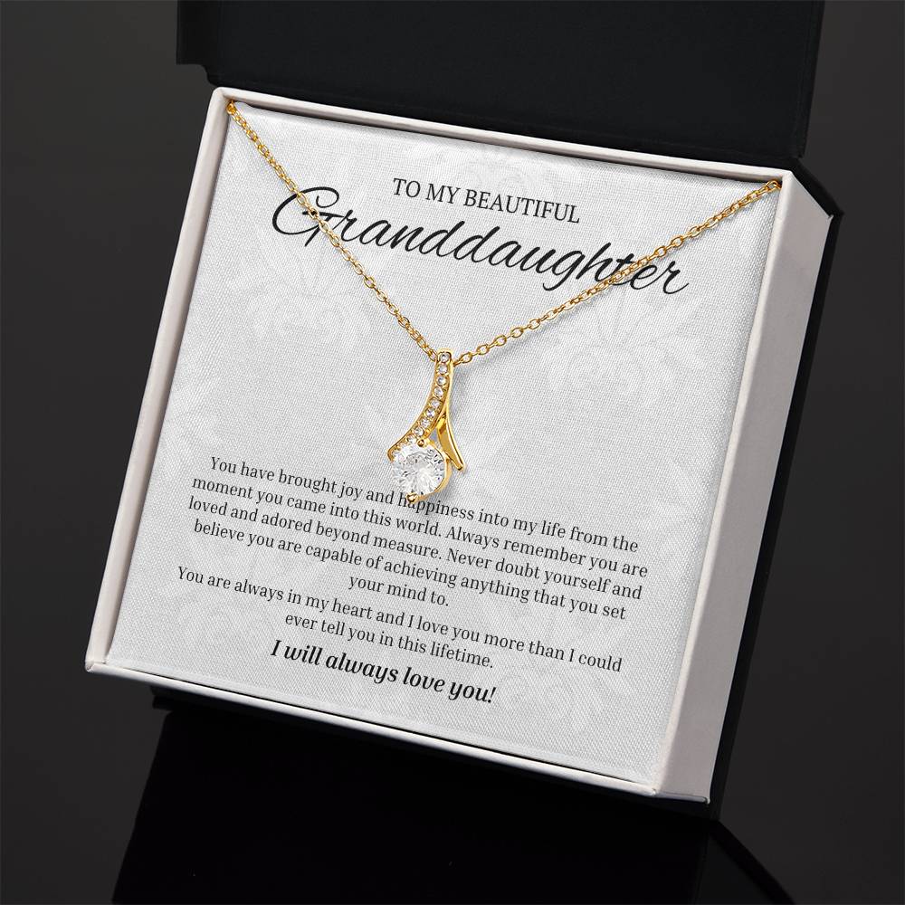 "To My Beautiful Granddaughter" Alluring Necklace