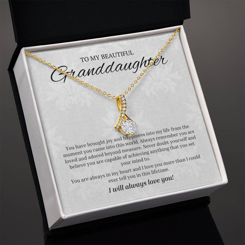 "To My Beautiful Granddaughter" Alluring Necklace