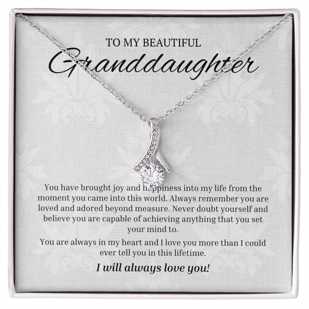"To My Beautiful Granddaughter" Alluring Necklace