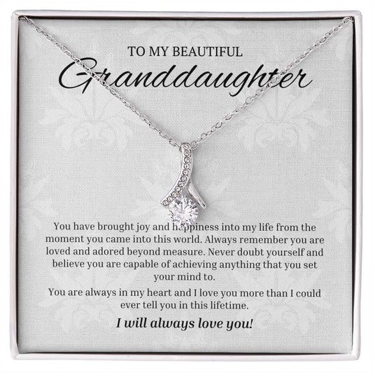 "To My Beautiful Granddaughter" Alluring Necklace