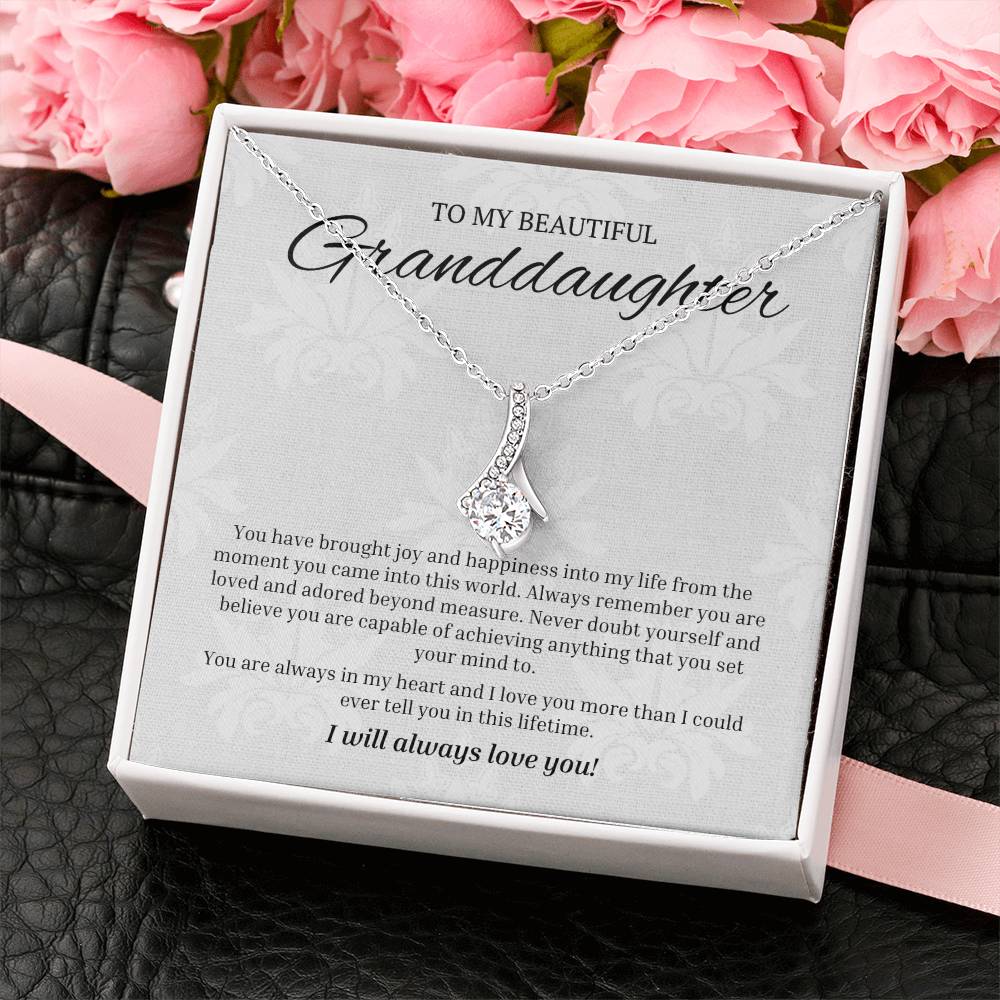 "To My Beautiful Granddaughter" Alluring Necklace