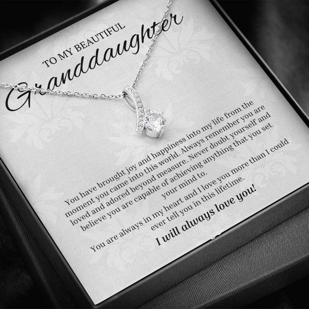 "To My Beautiful Granddaughter" Alluring Necklace