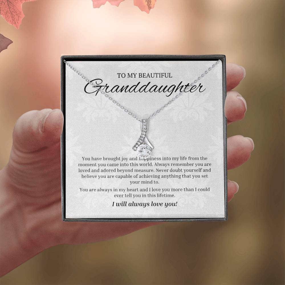 "To My Beautiful Granddaughter" Alluring Necklace