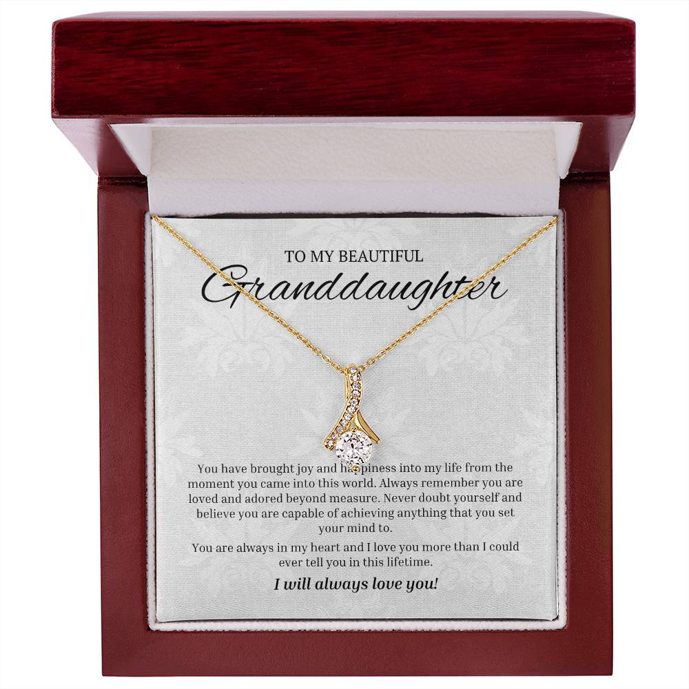 "To My Beautiful Granddaughter" Alluring Necklace