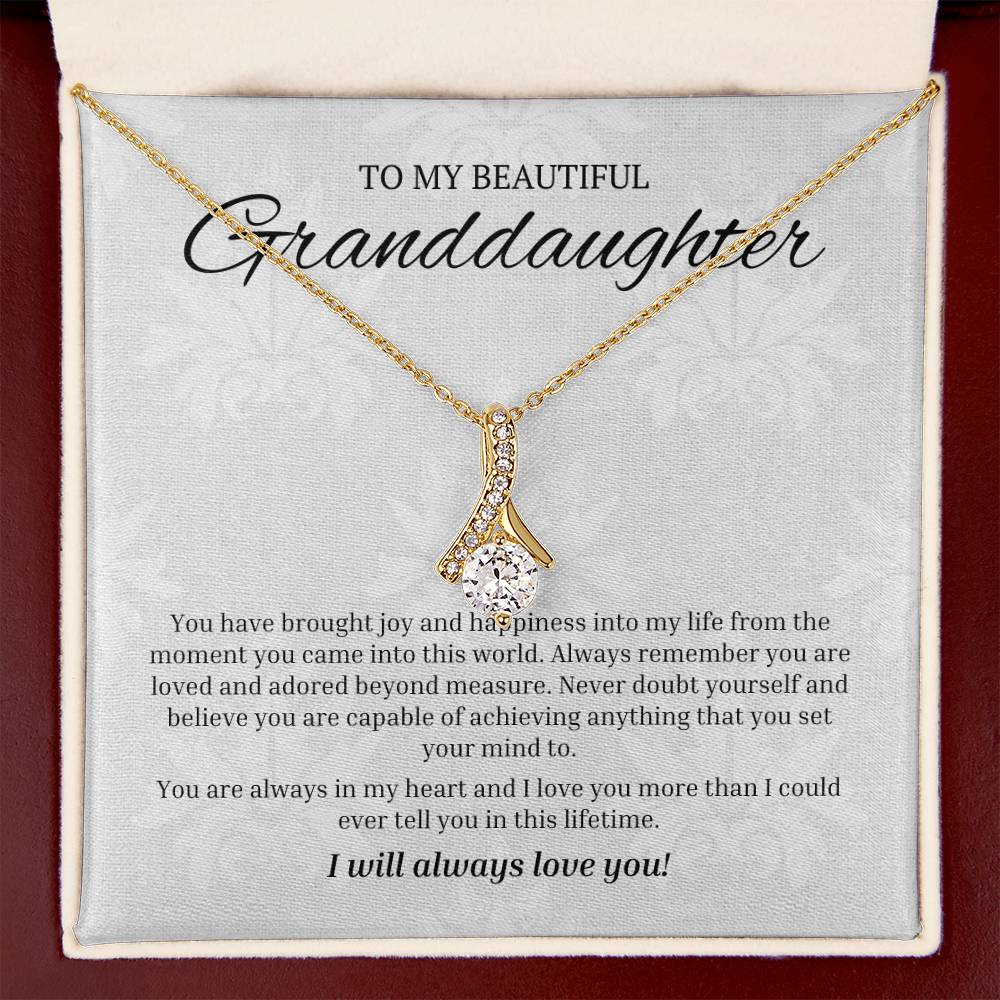 "To My Beautiful Granddaughter" Alluring Necklace
