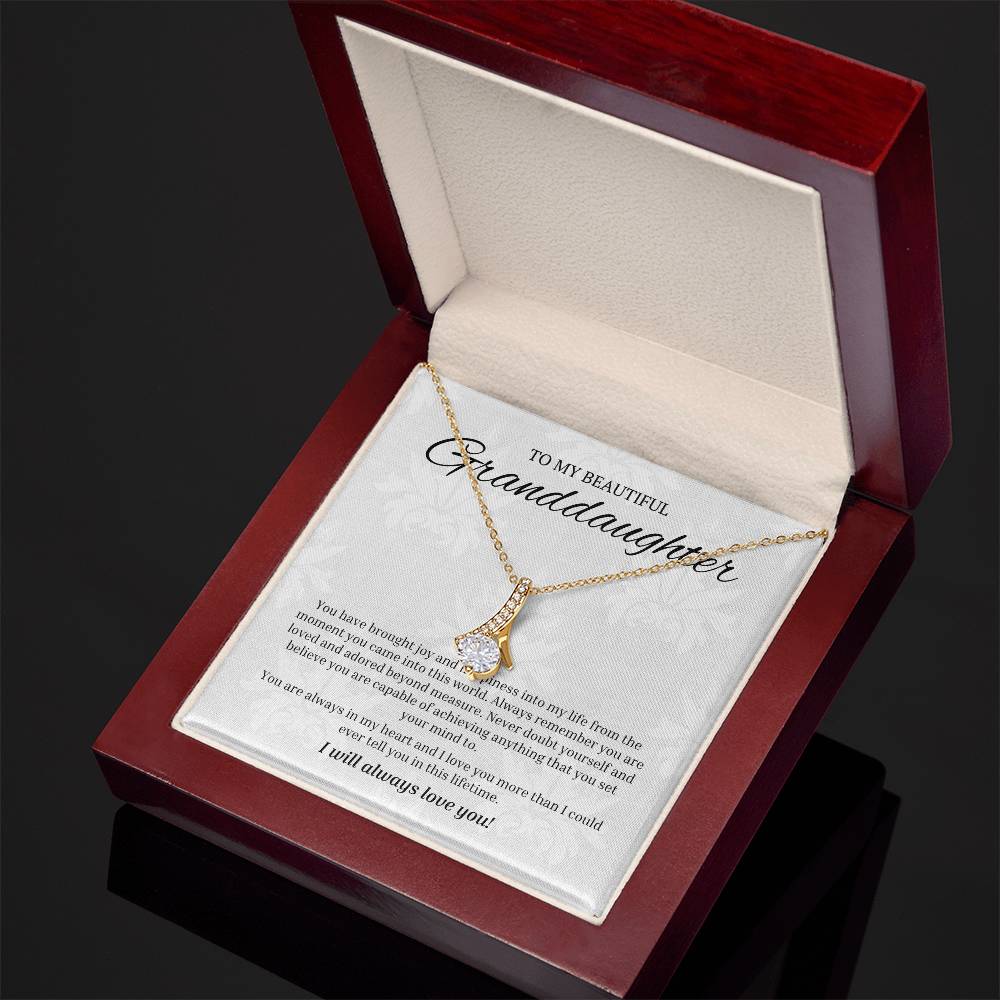 "To My Beautiful Granddaughter" Alluring Necklace