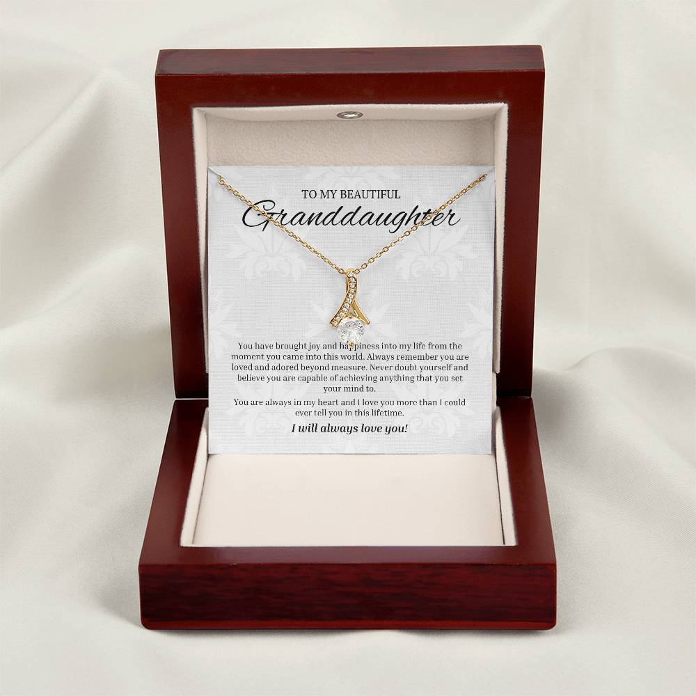 "To My Beautiful Granddaughter" Alluring Necklace