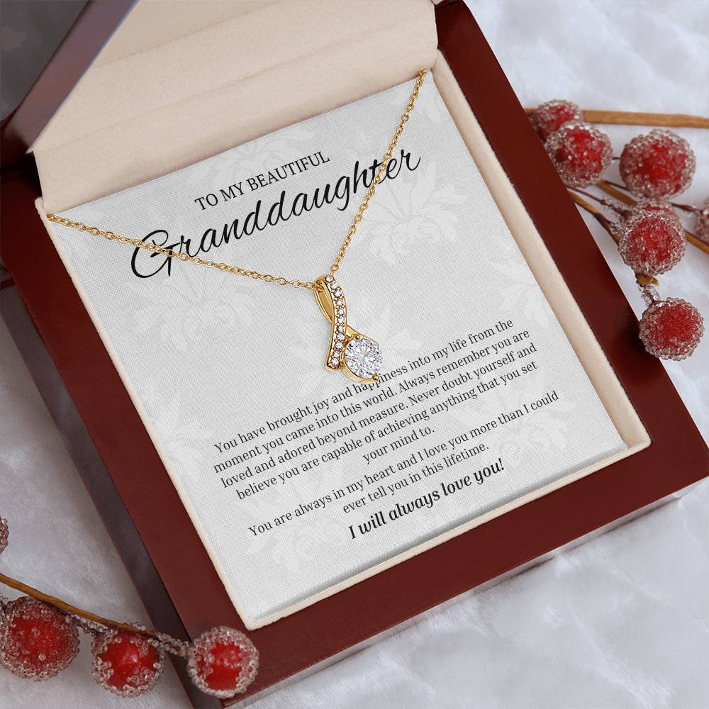 "To My Beautiful Granddaughter" Alluring Necklace